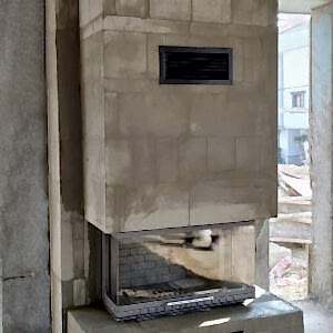 U Tipi Giydirmesiz Kaba Şömine